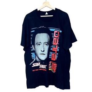 Vintage 90s Star Trek Data AOP Big Face T-Shirt